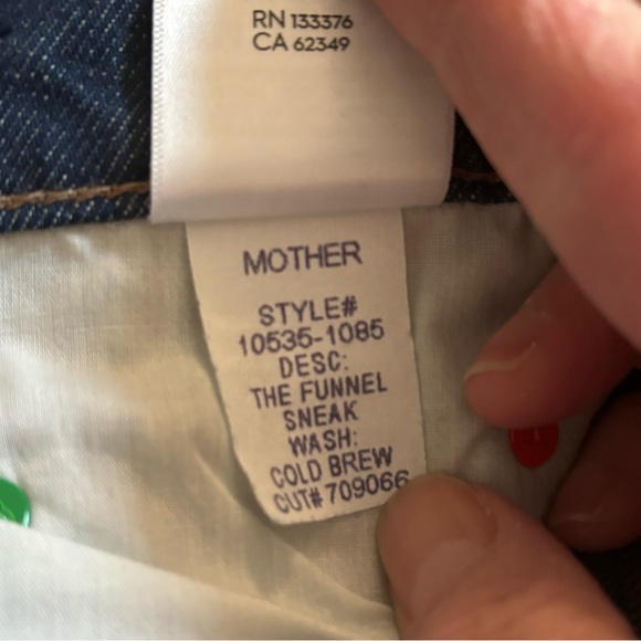MOTHER SNACKS Jeans THE FUNNEL SNEAK size 29 - Picture 7 of 10